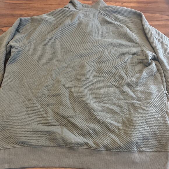 Goodfellow & Co Men's Quilted Snap Pullover Sweatshirt Olive Green Size XL Norm - Picture 7 of 7